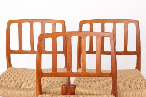 Image 1 of Set di 6 sedie Niels Otto Møller Model 83 - Sedie da pranzo danesi in teak, 1974 | Design moderno di metà secolo