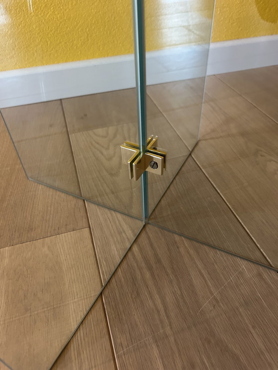 Image 1 of Glass table in the style of Leon Rosen