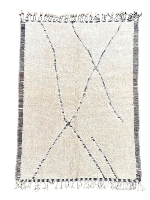 Rug Interior Living Room - Moroccan Berber Beni Ourain Rug 205x290 cm