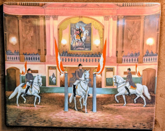 AK Kaiser Piatto in Porcellana Scuola di Equitazione Spagnola Vienna – Decorazioni murali, Porcelain (photo 2 of 14)