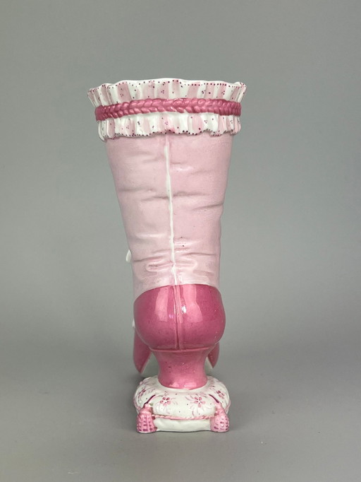 Vase - Porcelaine - en forme de botte