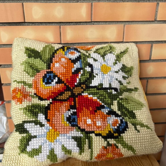 Vintage Portugese Arraiolos Geweven Kussenhoes – Kussentjes, Textile (photo 3 of 12)
