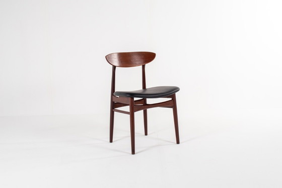 Image 1 of Ensemble de 4 chaises de salle à manger vintage danoises en teck, années 1960