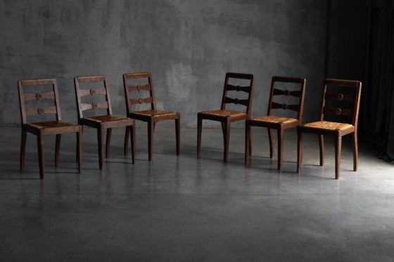 Image 1 of Sedie da pranzo Art Déco di Charles Dudouyt, Francia, anni '40