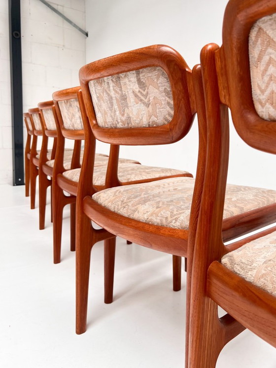 Set of 6 Danish Design Chairs by Johannes Andersen for Uldum, 1960s – Dining chairs, Wood (photo 6 of 17)