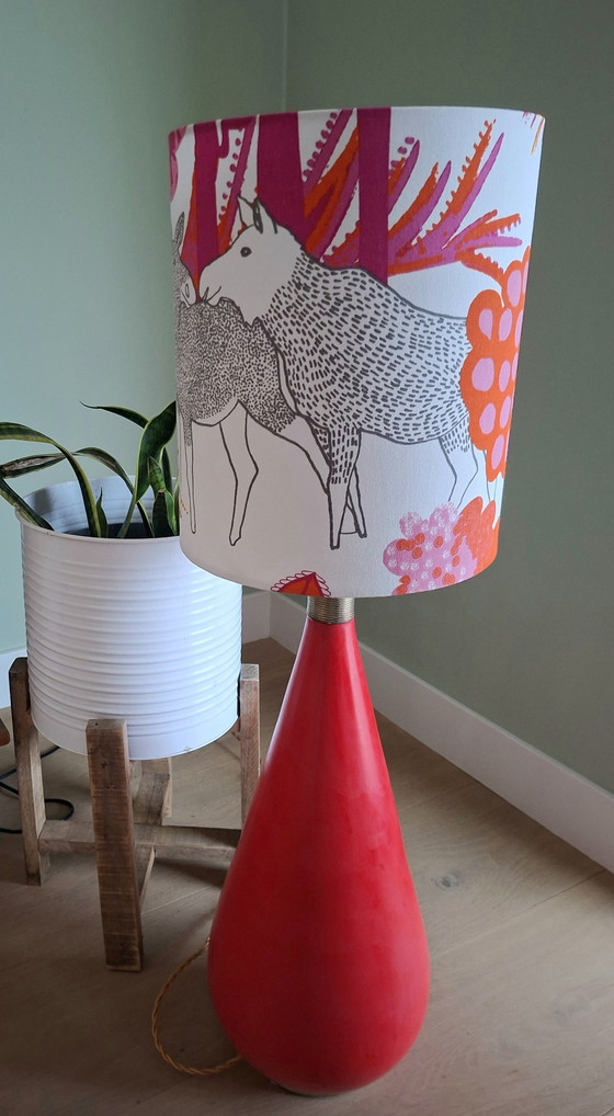 Image 1 of Handmade designer table lamp with tadelakt base – one of a kind