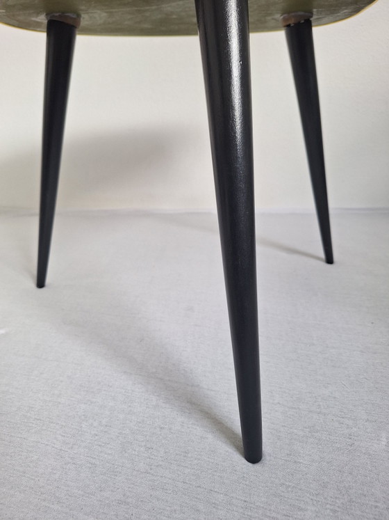 Vintage Triangular Side/Coffee Table 1950s – Side tables, Wood, Metal (photo 5 of 6)