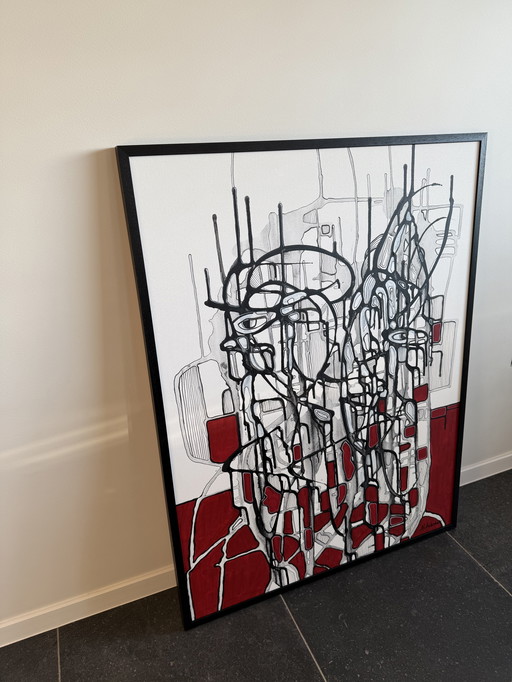 Natia Antadze - The Watcher (acrilico su tela)