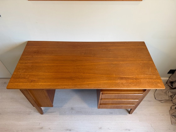 Scrivania vintage in teak, design retrò / mid-century, Scrivanie, Legno, Marrone (foto 8 di 10)
