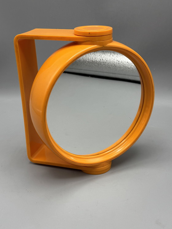 Image 1 of Vintage orange double-sided mirror