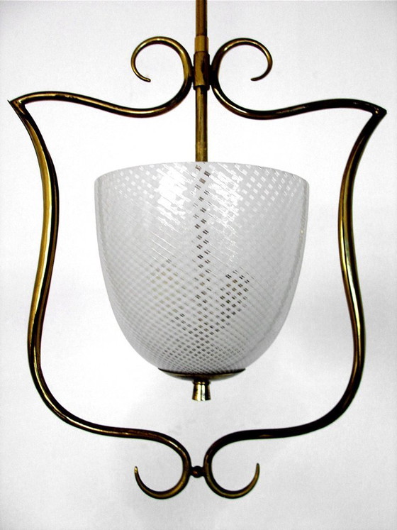 Design Tomaso Buzzi per Venini Italia Anni '30 Filigrana a Rete/Ottone Neoclassico – venini italy (photo 4 of 5)