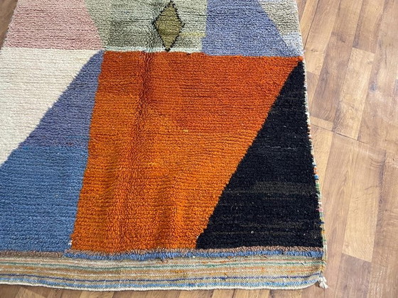 Image 1 of Handgeweven vloerkleed van puur wol, 150/250 cm