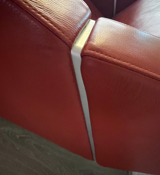 Image 1 of Rolf Benz design - model 350 design - modern - leather - red