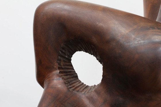Image 1 of Vintage mahoniehouten sculptuur Frank Coronado+