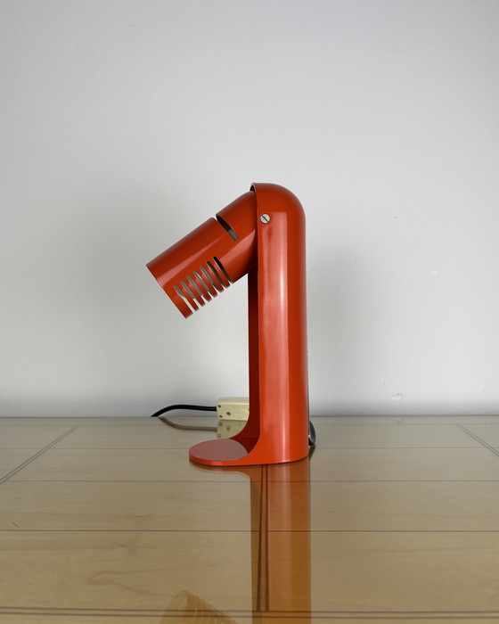 Image 1 of Flip Top Space Age Desk Lamp Leuka 1970s by Richard Carruther Vintage Table Lamp Space Age 70s Mid Century Industrial Italy