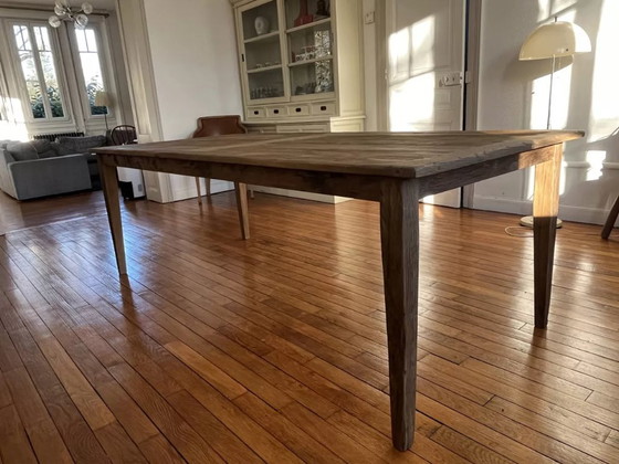 Image 1 of Large Provence farmhouse table in solid oak - 300 x 100 cm