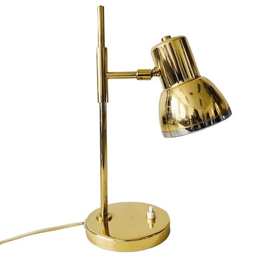 Lámpara de mesa vintage S.A. Boulanger de mediados de siglo, dorada, década de 1970