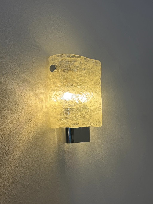 Vintage “ice glass” wall lamp