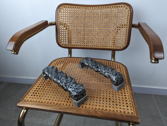 Image 1 of Pair of Hand-Blown Murano Glass Spiral Door Handles with Silver Dust, 1960s