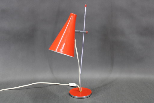 1960s Josef Hurka Red Table Lamp for Lidokov, Czechoslovakia