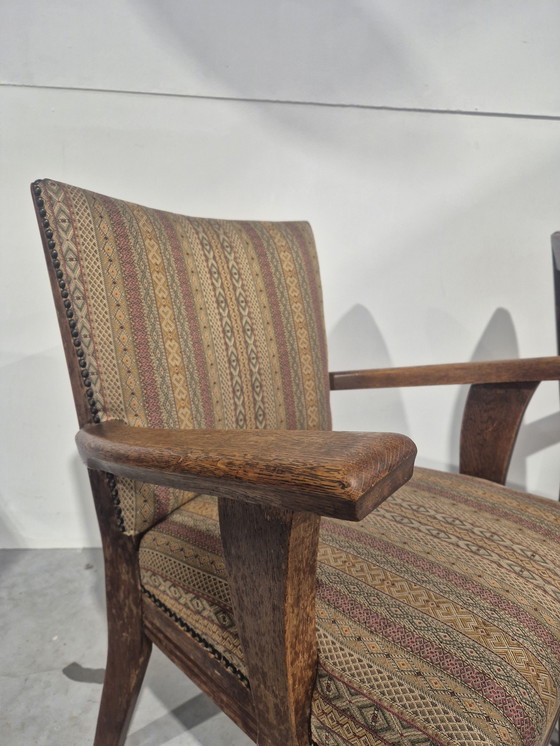 Image 1 of 2 art deco fauteuils eiken haagse school