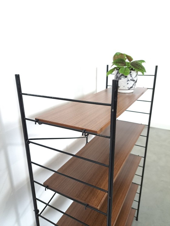 Image 1 of Modulair systeem wandrek met 5 planken, vintage kast