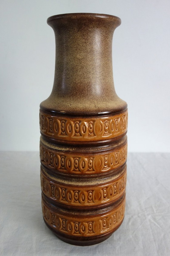 Large Scheurich Keramik Ceramic Floor Vase, Germany, 1970s, Brown, Vintage (photo 4 of 13)