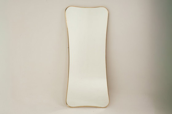 Image 1 of Specchio in ottone dorato nello stile di Gio Ponti. Anni '80 o '90.