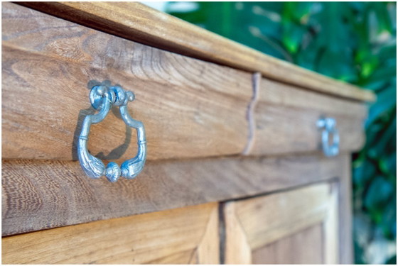Image 1 of Antique Parisian sideboard, raw light oak