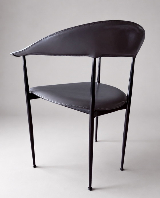 Image 1 of 4 Fasem P40 lederen fauteuils, Vegni & Gualtierotti, ca.90s