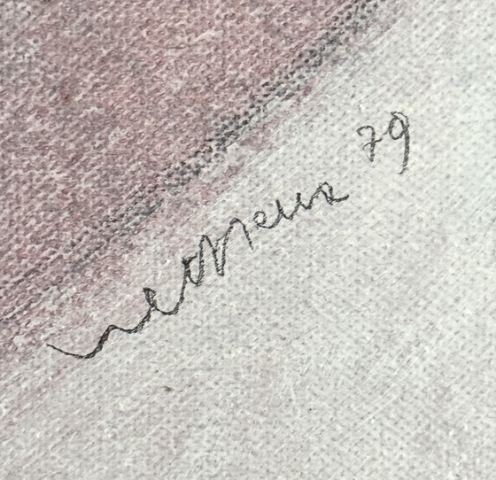 Image 1 of Robert Detheux / 1979 / Raro quadro surrealista / Madame la Colonelle