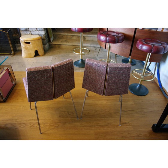 Image 1 of Pair of vintage four-sided chairs by Pierre Guariche