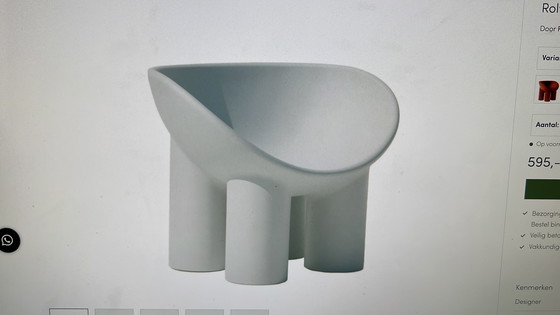 Image 1 of Sedia Driade roly poly grigio 2 pezzi