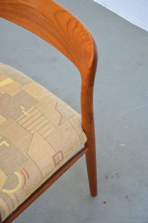 Image 1 of 4x Stoel Model 75 Niels Møller Teak Deense Midcentury Niels Möller