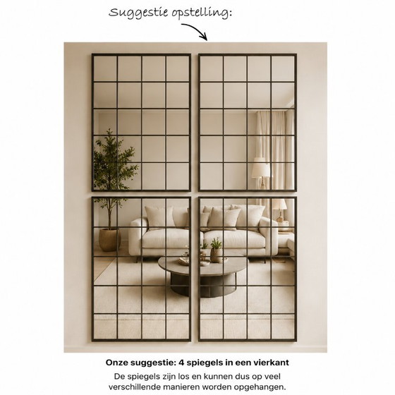 Set di 4 Specchi di design industriale | Parete di Specchi – Lifestyle, Bronze (photo 3 of 10)
