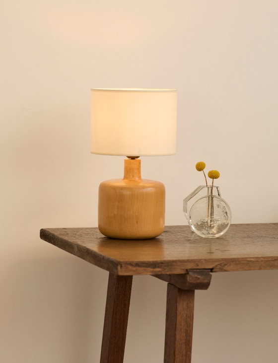 Image 1 of Solid wood lamp attributed to Charlotte Perriand / Les Arcs vintage Circa 1968