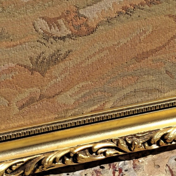 Image 1 of Large French Tapestry (Gobelin) -1950s-Traditional Spring Scene - Rococo Style