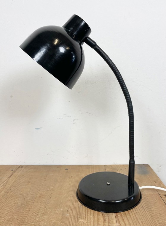 Image 1 of Black Industrial Gooseneck Table Lamp, 1960s