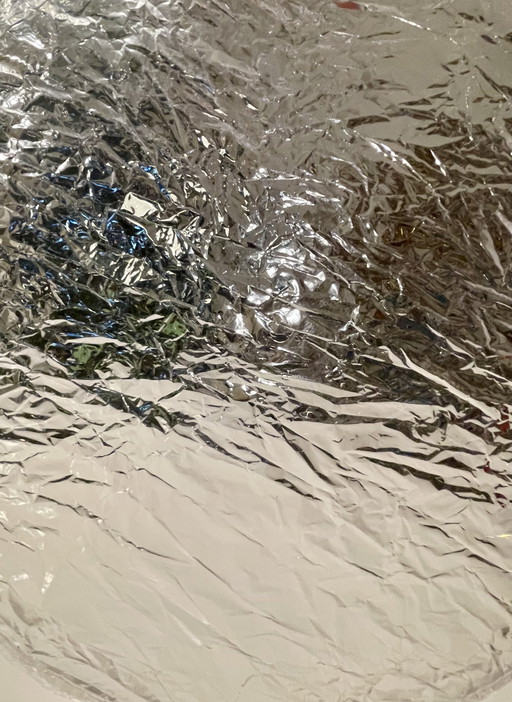 italienisches Tablett aus Plexiglas in Eisglas Optik mit Messing details