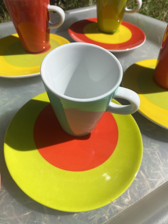 Image 1 of Lot de 6 Tasses et Soucoupes Espresso Genevieve Lethu