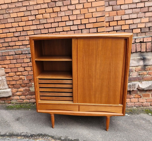 Axel Christensen Teak Highboard Aco Møbler Danish Mid Century Design Sideboard Kommode Schrank Credenza 60Er Vintage Retro