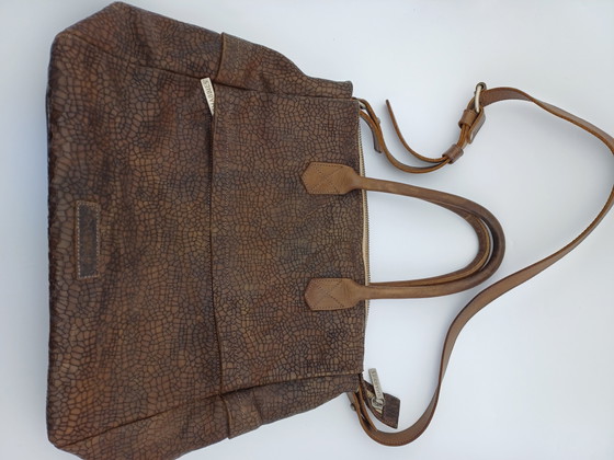 Bolso de Trabajo Grande Cuero Marrón Craquelado Como Nuevo – Shabbies Amsterdam, Bolsas para portatil (photo 8 of 8)