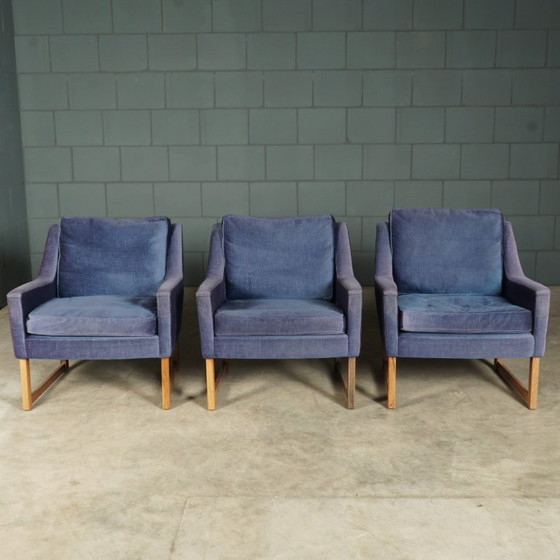 Vintage Zithoek/Zitgroep – Blauw Velours – JAB Anstoetz – Jaren 70 – Textile (photo 14 of 26)