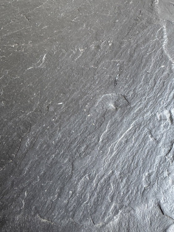 Image 1 of Vintage Oak Coffee Table with Slate Top  