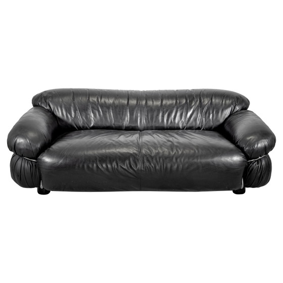 Strato sofa by Giovanni Offredi for Saporiti, 1970 – Aluminium, Leather, Italian Design (photo 2 of 28)