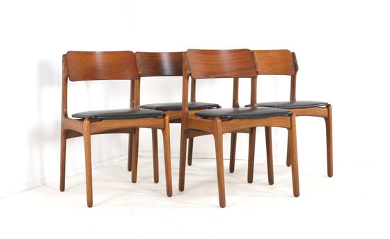 Image 1 of Set van 4 stoelen in de stijl van Erik Buch model 49 vintage