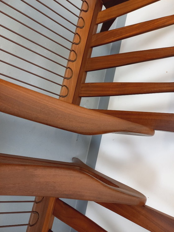 Image 1 of Pair of vintage Scandinavian armchairs by Arne Wahl Iversen for Komfort in teak and fabric from the 60s