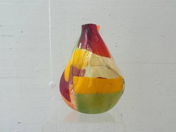 Image 1 of Jarrón de cristal de estudio de Mdina Glass Malta, década de 1970.