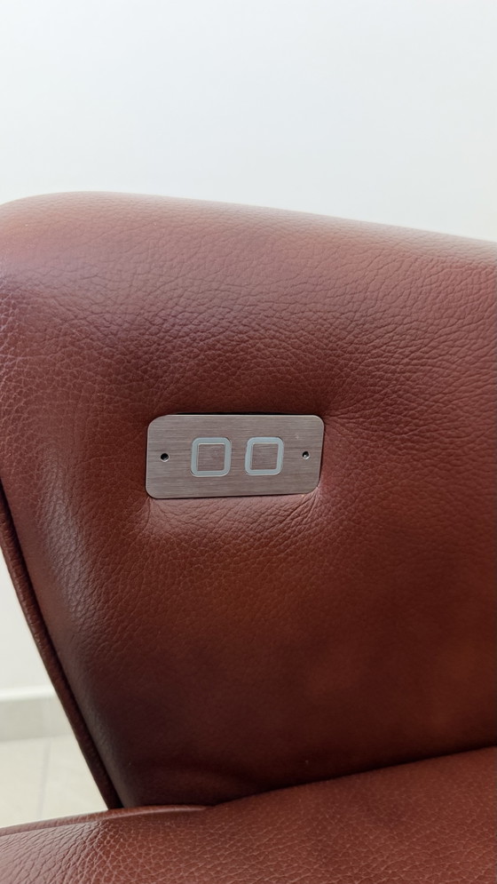 BACCA Leren relaxfauteuil met voetenbank – Leather, Wood (photo 6 of 9)