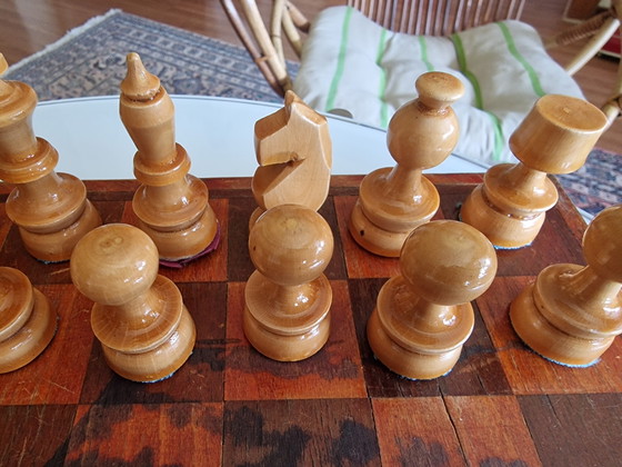 Schaakpartij Sovjet-Unie 1941 – Artel Kultsport Moskau, Decoratieve objecten, Metal, Wood (photo 6 of 15)